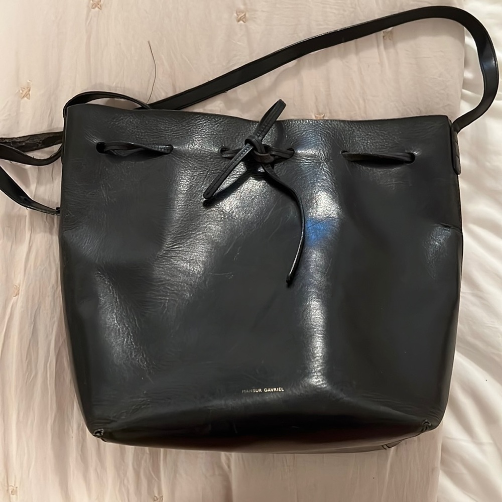 Well loved Mansur Gavriel bucket bag